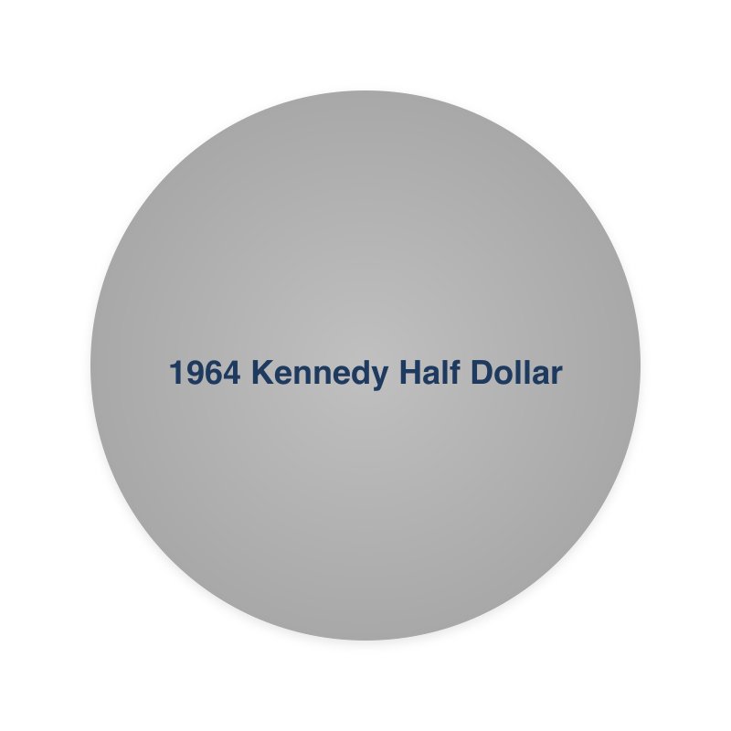 1964 Kennedy Half Dollar obverse and reverse